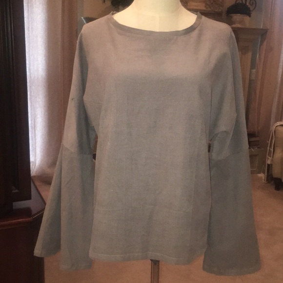 None Other - Gray top in soft corduroy type material, NWOT